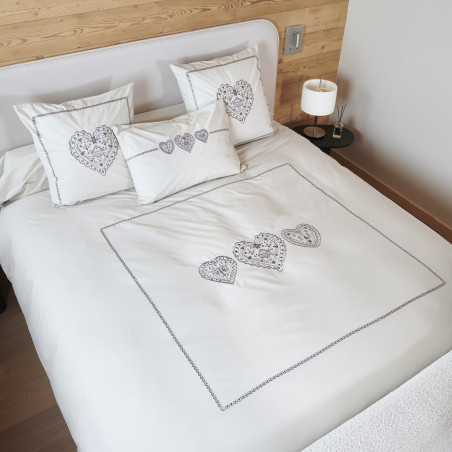Taie d'oreiller Nuit au Chalet - Percale de coton