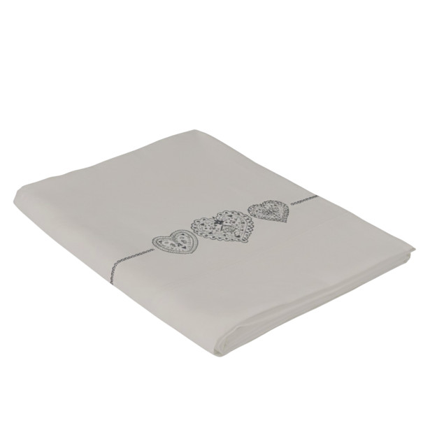 Drap plat Nuit au Chalet - Percale de coton
