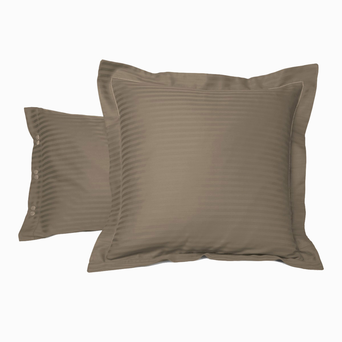 Pillow case Satin Couture Jour Venise brown | Bed linen | Tradition des Vosges