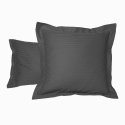 Pillow case Satin Couture Jour Venise grey | Bed linen | Tradition des Vosges
