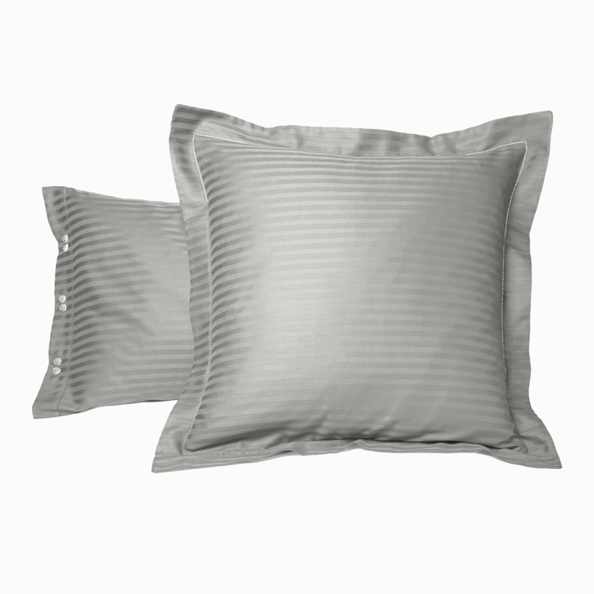 Pillow case Satin Couture Jour Venise grey | Bed linen | Tradition des Vosges