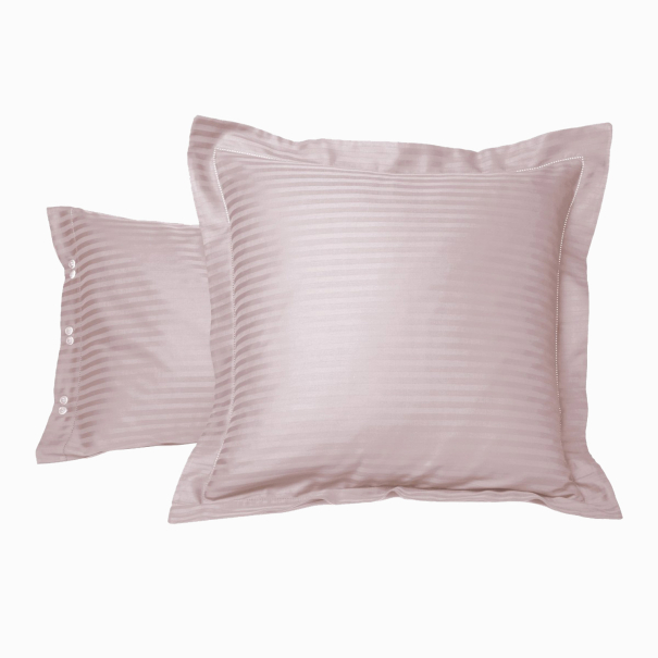 Pillow case Satin Couture Jour Venise burgundy | Bed linen | Tradition des Vosges