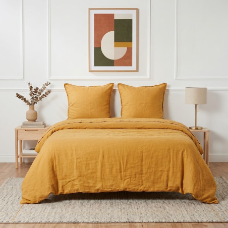 Duvet cover + pillowcase set - 100% Washed Linen
