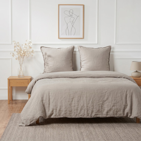 Duvet cover + pillowcase set - 100% Washed Linen