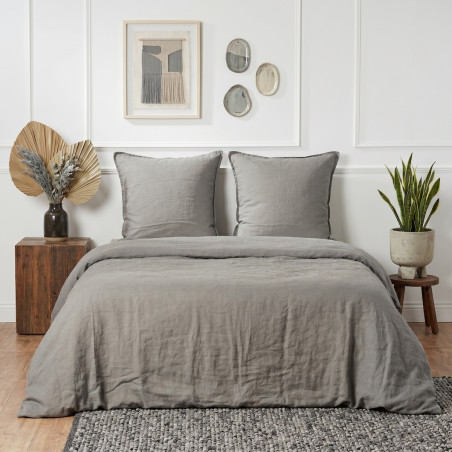 Duvet cover + pillowcase set - 100% Washed Linen
