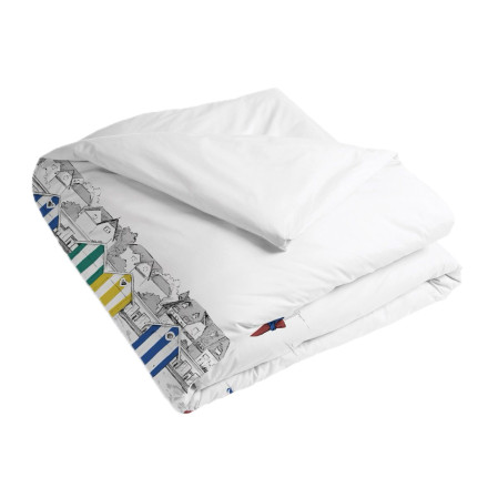 Housse de couette Les Planches - Percale de coton