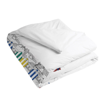 Housse de couette Les Planches - Percale de coton