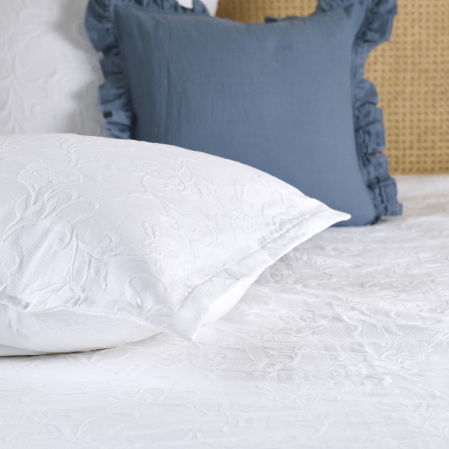 Taie d'oreiller Plume de Coton - Piqué de coton jacquard 2
