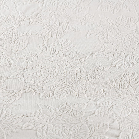 Couvre-lit Adèle – Coton piqué jacquard
