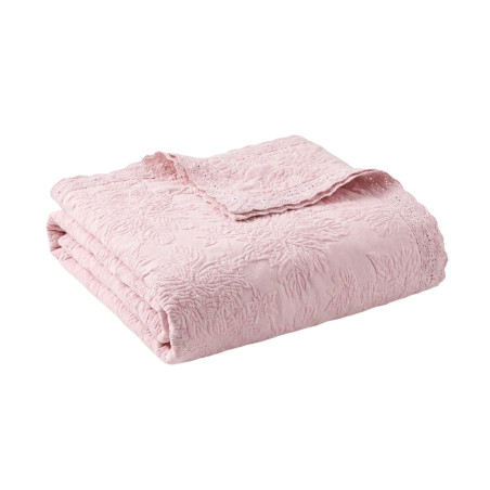 Couvre-lit Adèle – Coton piqué jacquard