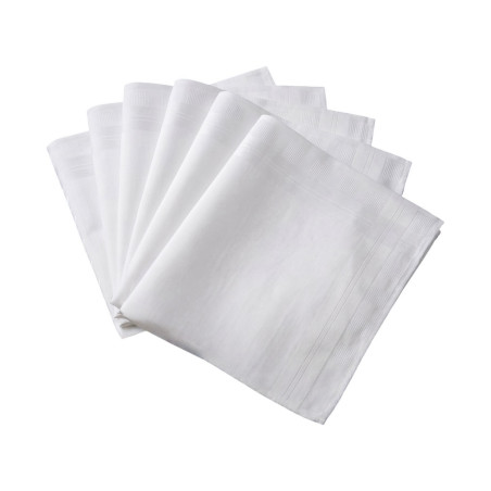 Lot de 6 Mouchoirs Philippe - Coton Jacquard