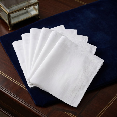 Lot de 6 Mouchoirs Philippe - Coton Jacquard