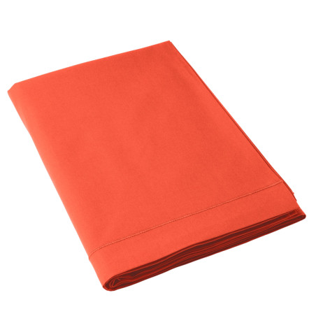 Drap Plat Coton 57 fils Nouvelle gamme Orange clémentine | Linge de lit | Tradition des Vosges