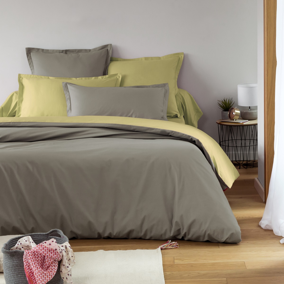 Bicolor Duvet Cover Uni | Bed linen | Tradition des Vosges
