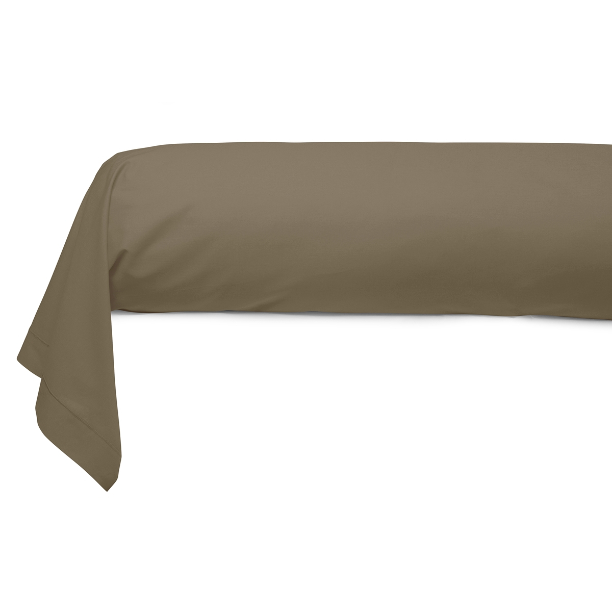Cotton Bolster Case brown | Bed linen | Tradition des Vosges
