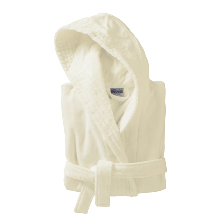 Peignoir de bain femme ivoire, linge de bain Tradition des Vosges