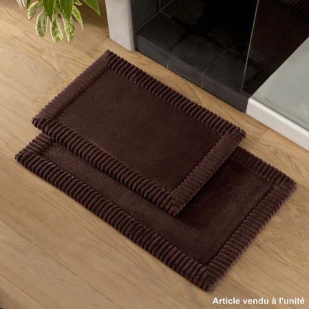 Bath mat Chenille Brown