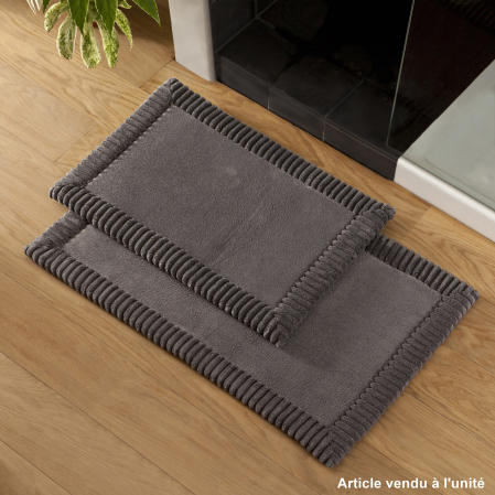 Tapis Bain  Chenille Gris | Linge de maison | Tradition des Vosges