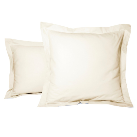 Taie d'Oreiller Percale de coton Bio 80 fils Naturel | Linge de lit percale de coton Bio | Tradition des Vosges