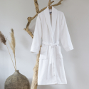 Peignoir modal Homme et Femme Blanc | Peignoir de bain | Tradition des Vosges