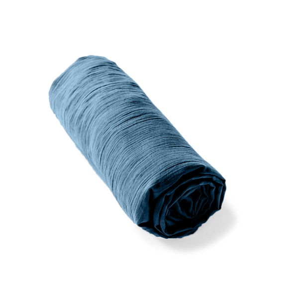 Drap-housse Gaze De Coton Bleu Jean | Linge de lit | Tradition des Vosges
