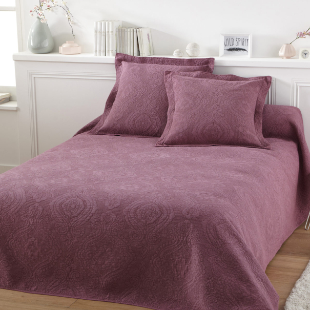 Bedspread Lulu Aubergine | Linge de lit | Tradition des Vosges
