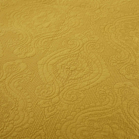Parure Couvre Lit Lulu Jaune | Linge de lit uni | Tradition des vosges