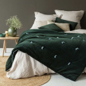 Plaid Imperial Vert sapin| Nouvelle gamme | Linge de lit | Tradition des Vosges
