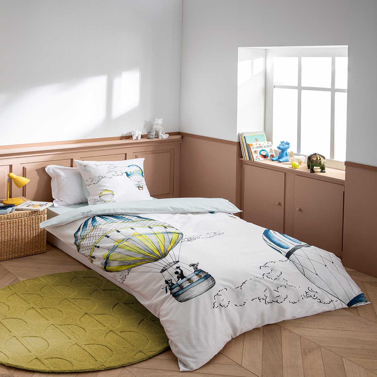 Ensemble linge de lit Envol percale de coton | Linge de lit enfant | Tradition des Vosges