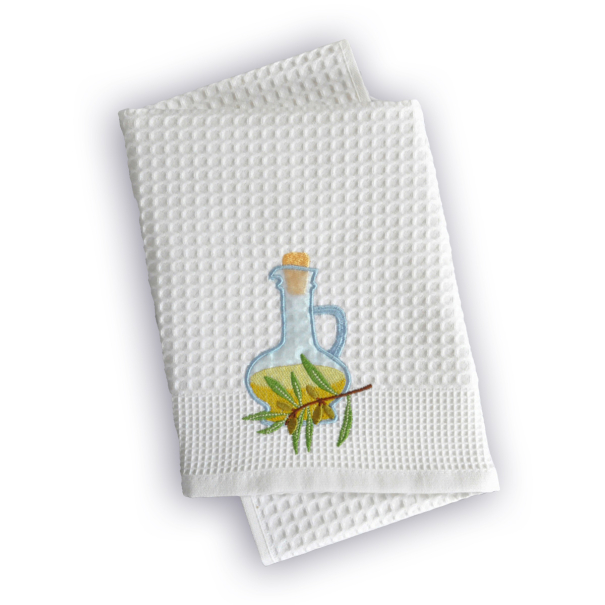 Torchon Olive Nid Abeille