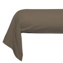 Taie Traversin Unie Percale - Taupe