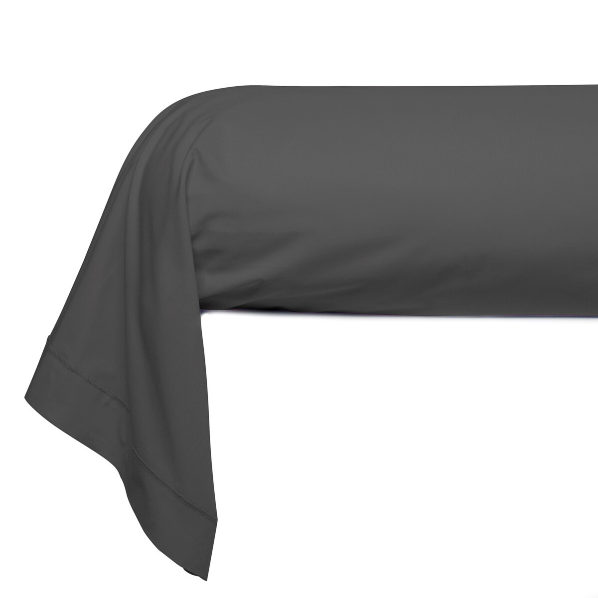 Taie Traversin Unie Percale - Anthracite