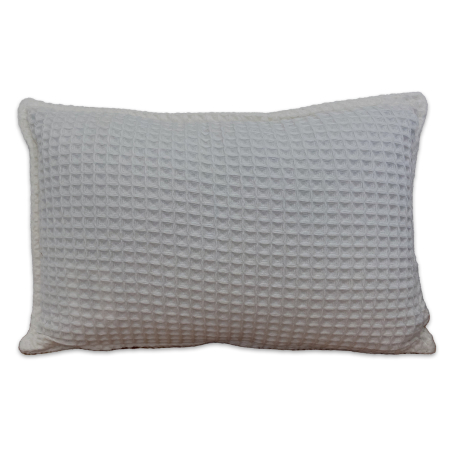 Housse Coussin - Nid Abeille 400g/m² - Gris tourterelle