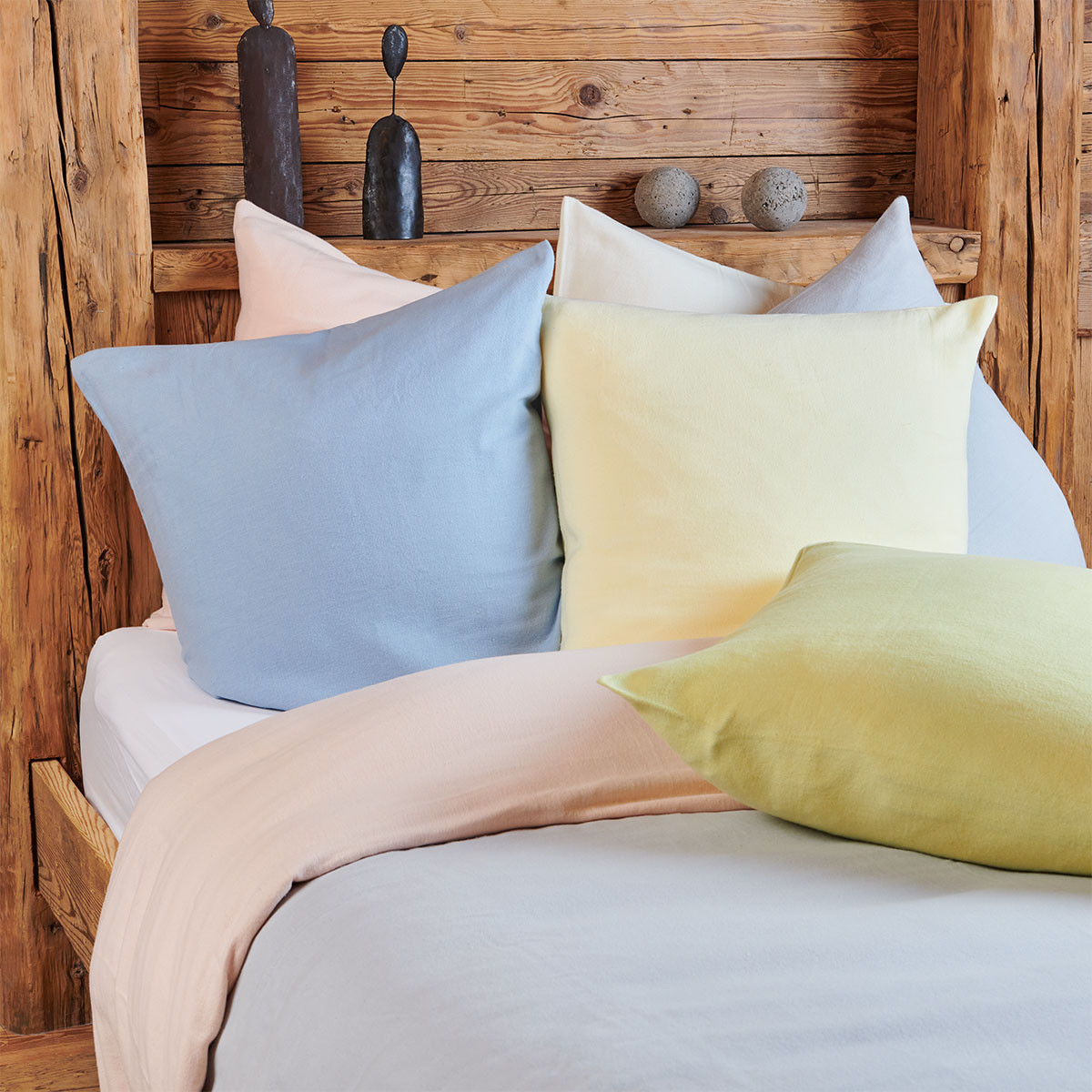 Parure de lit en Flanelle Ambiance| Linge de lit fabriqué en France | Tradition des Vosges