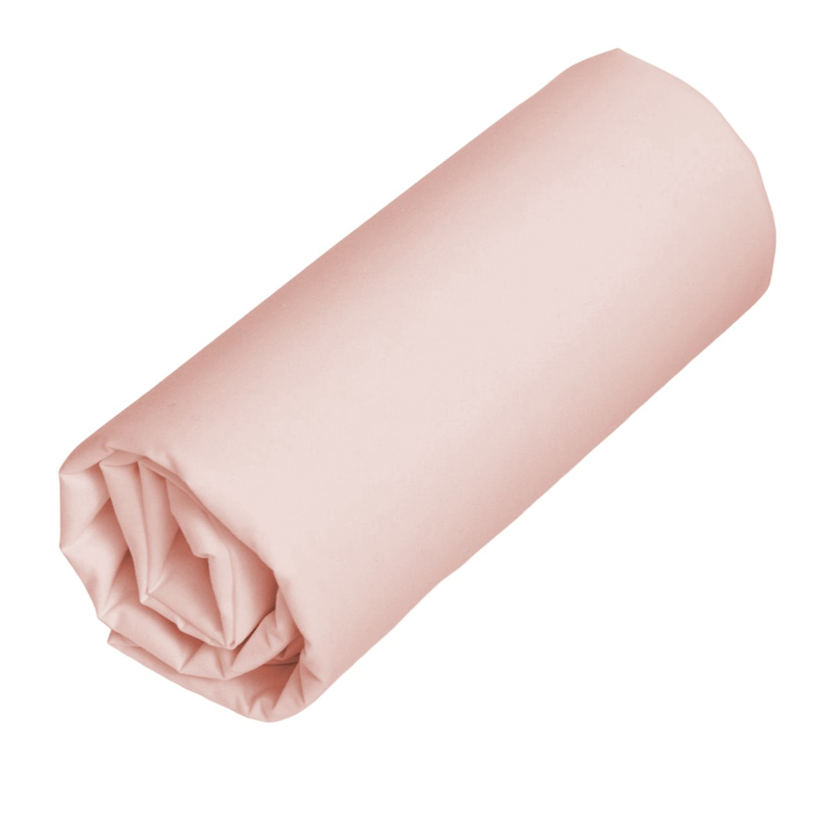 Drap-housse - Uni Percale de coton - rose pâle