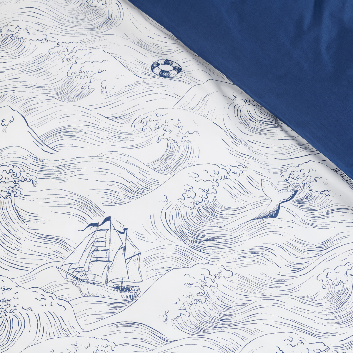 Housse Couette Odyssee - Percale de coton - Univers marin
