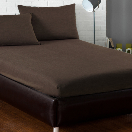 Fitted Sheet Solid Color Washed Linnen (Discontinued)
