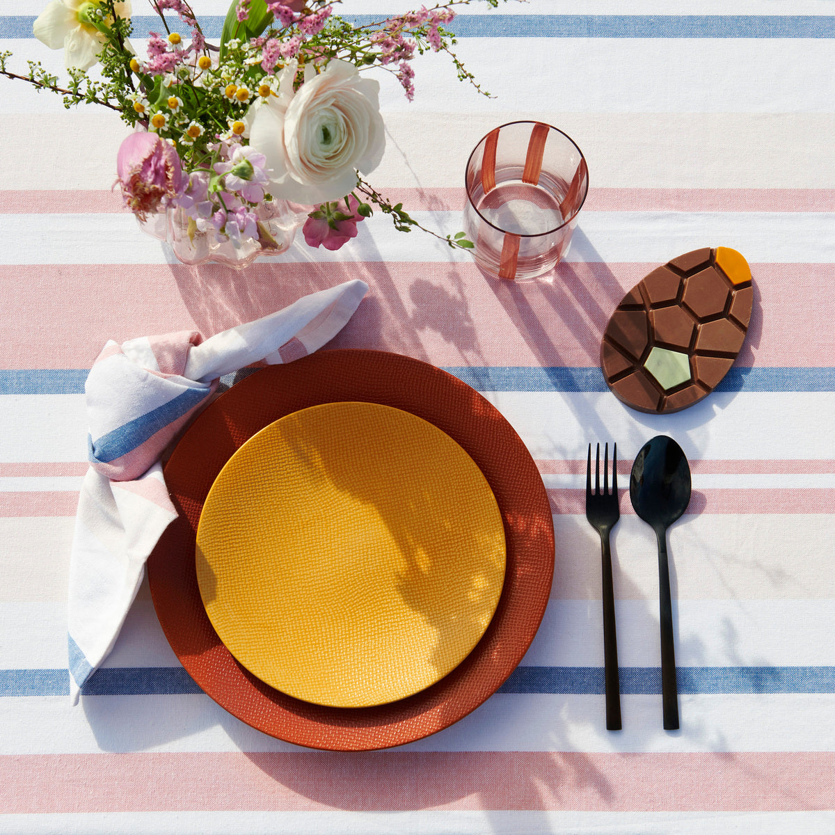 Linge de table rayé - 100% coton