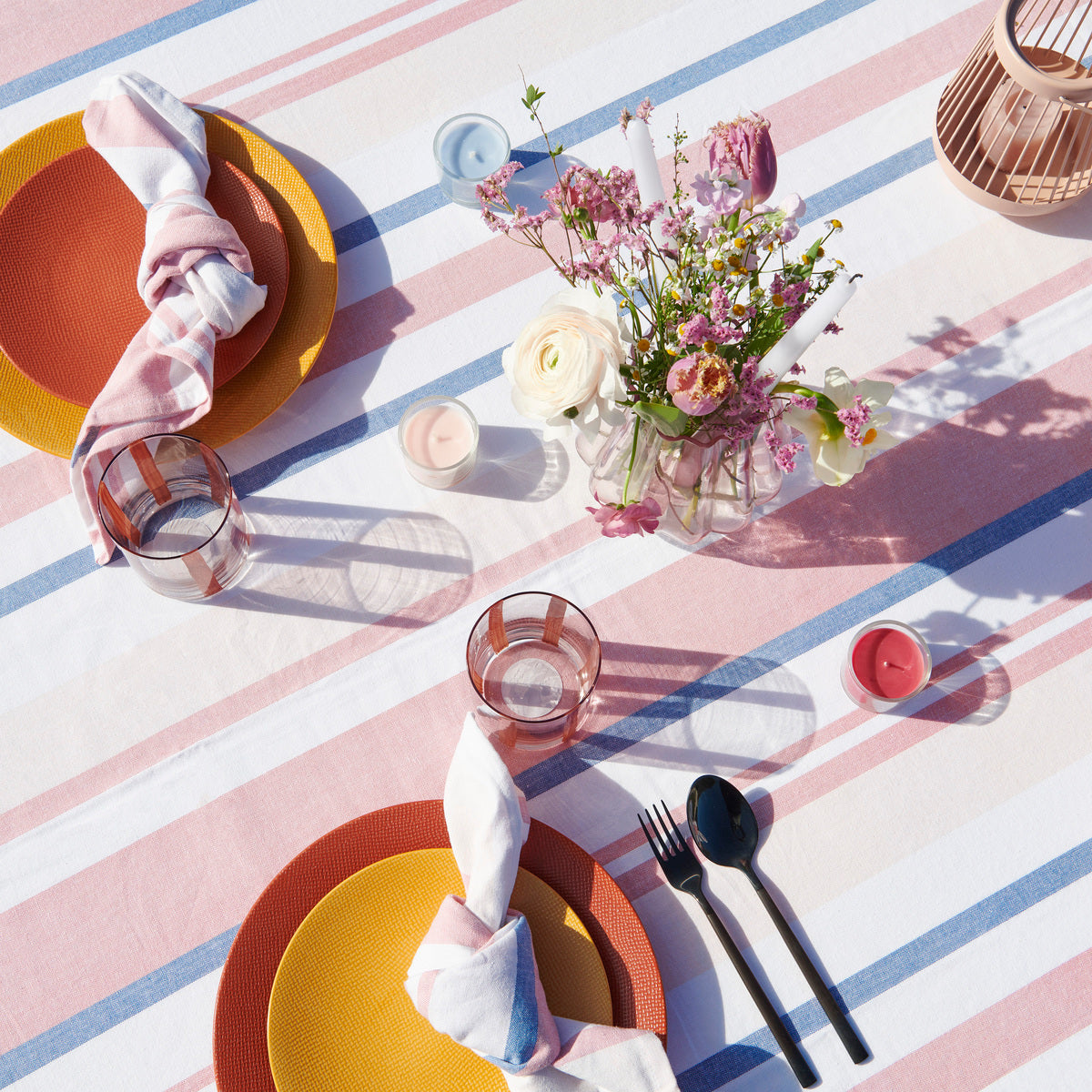 Linge de table rayé - 100% coton