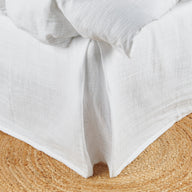 Cache Sommier Gaze De Coton - Blanc #Couleur_BLANC