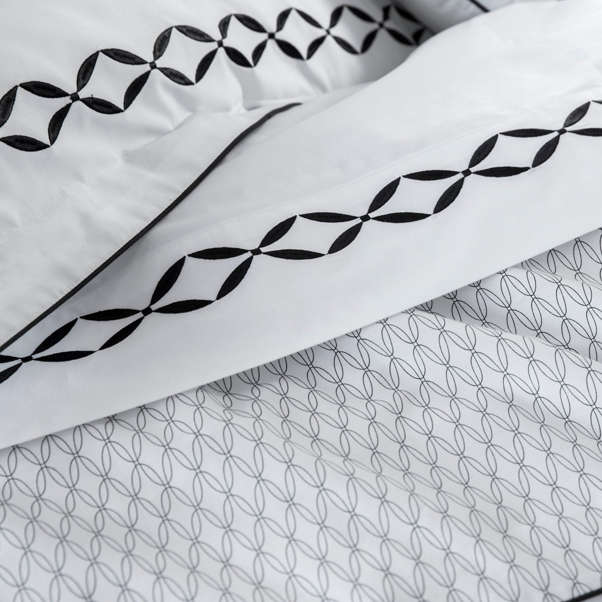 Housse de couette Tropical - Percale de coton #Couleur_CARBONE
