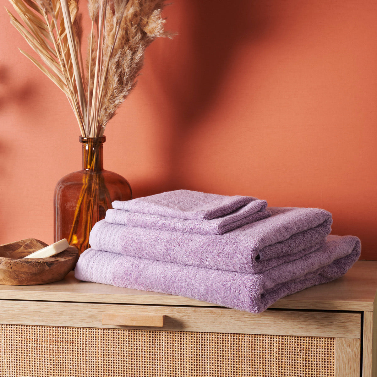 Serviette Douceur - Coton/ Modal 600g/m² #Couleur_LILAS