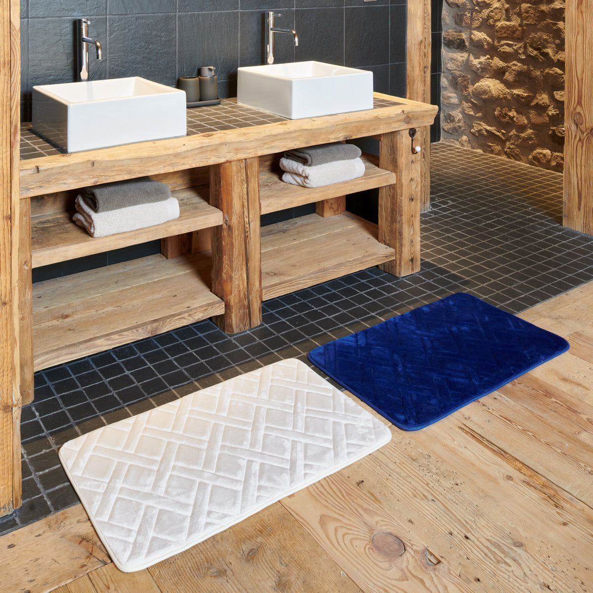 Tapis Bain - Amboise #Couleur_IVOIRE
