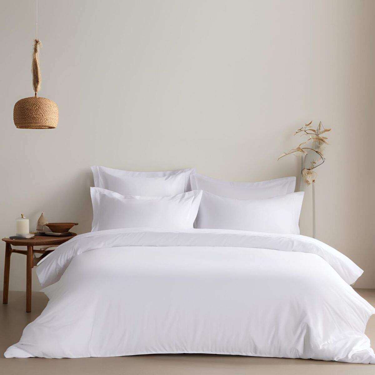 Taie d'oreiller - Coton 57 fils #Couleur_BLANC