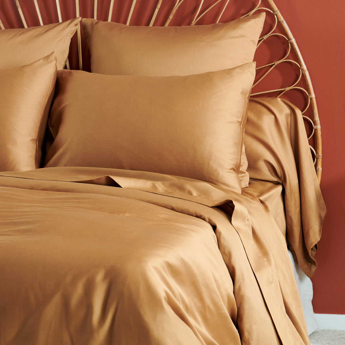 Drap housse Douce Nuit - Satin de coton #Couleur_BISCUIT