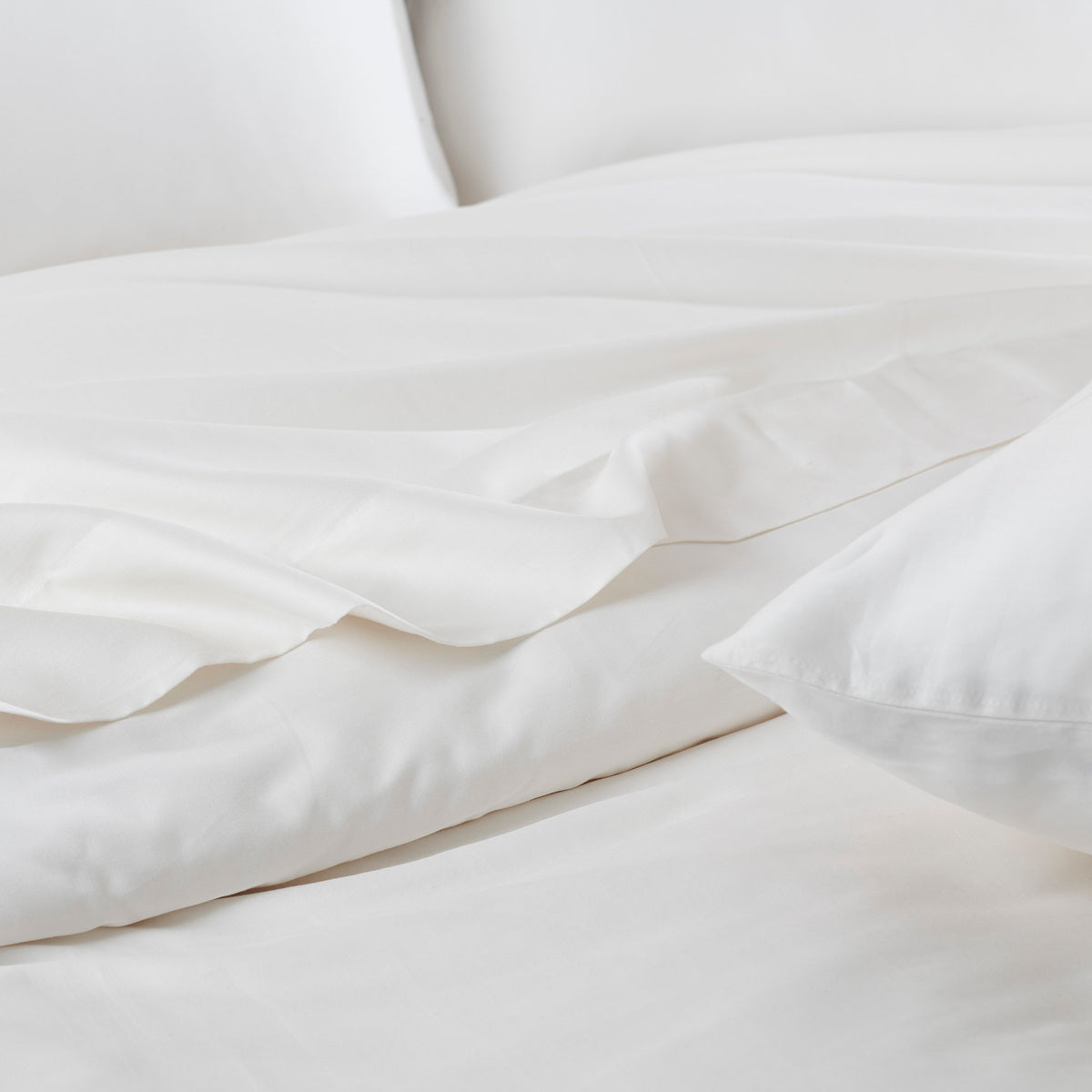 Drap plat Douce Nuit - Satin de coton #Couleur_BLANC
