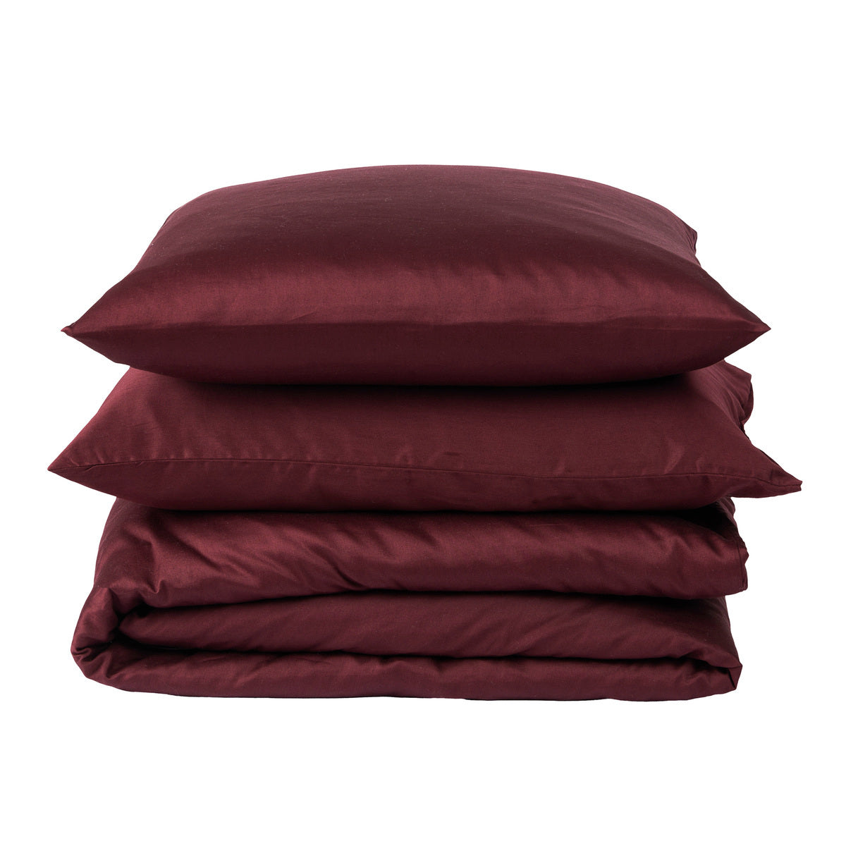 Housse de couette Douce Nuit - Satin de coton #Couleur_PRUNE