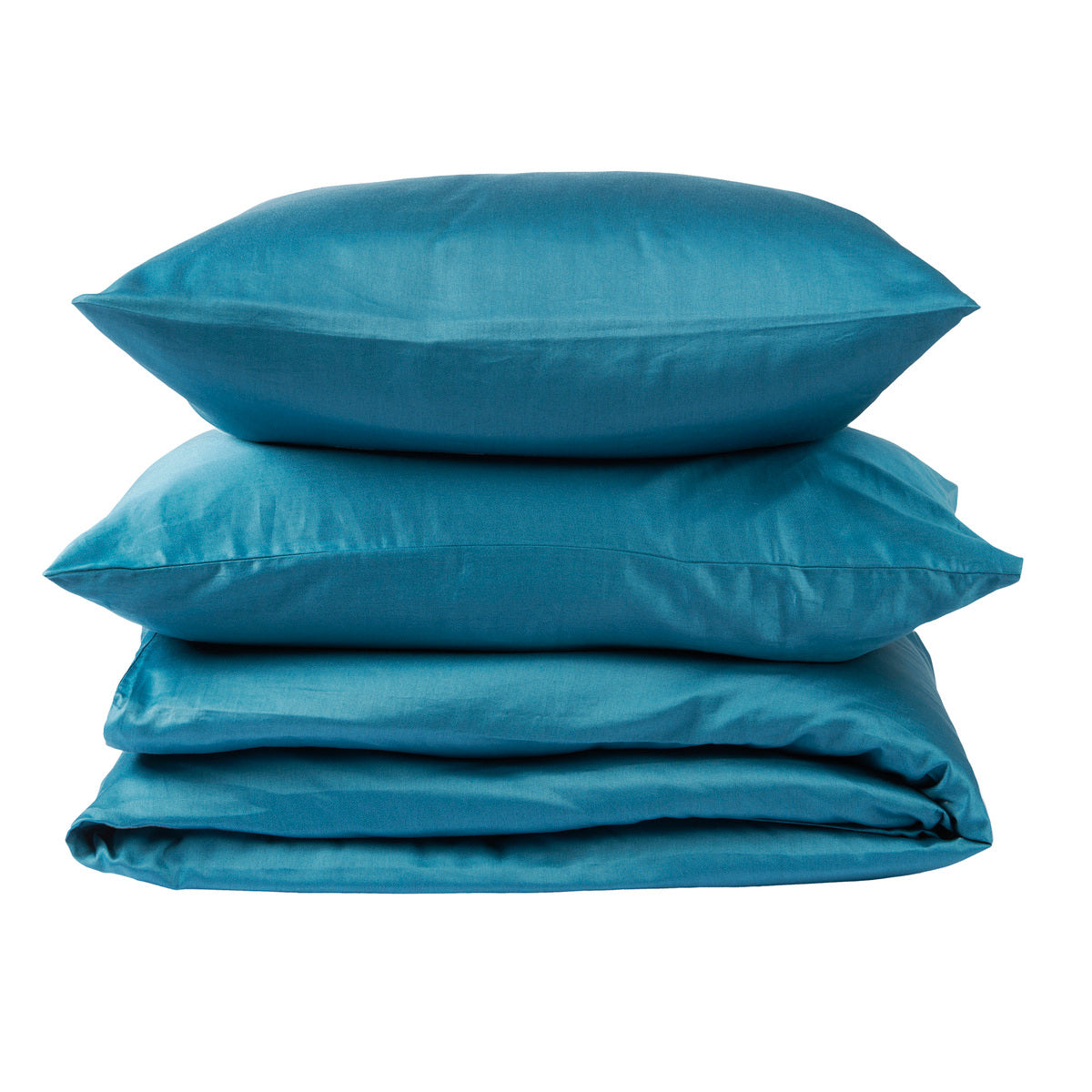 Housse de couette Douce Nuit - Satin de coton #Couleur_BLEU PAON