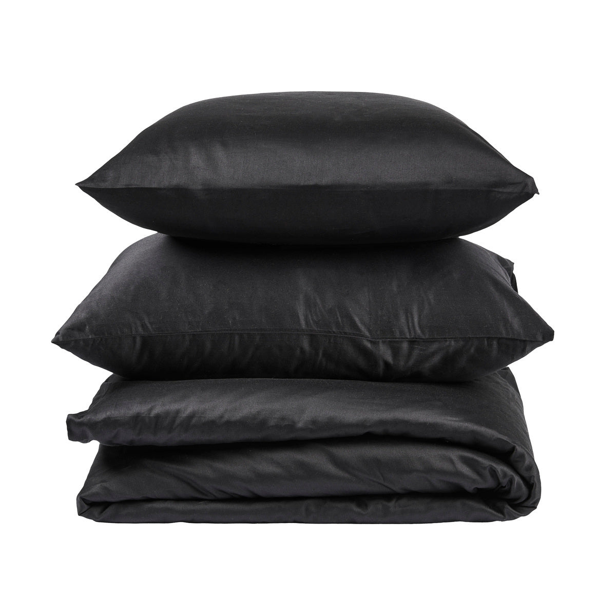 Taie d'oreiller Douce Nuit - Satin de coton #Couleur_NOIR