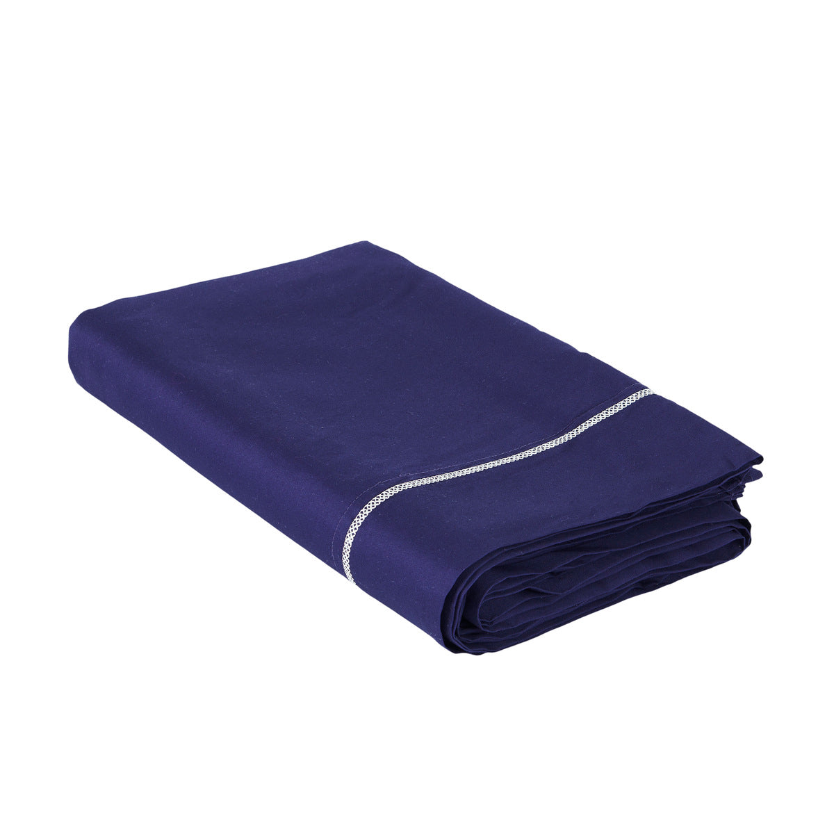 Drap plat Opium - Satin de coton #Couleur_BLEU NUIT